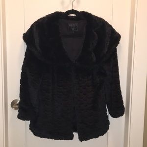 Guess Black Fur Jecket